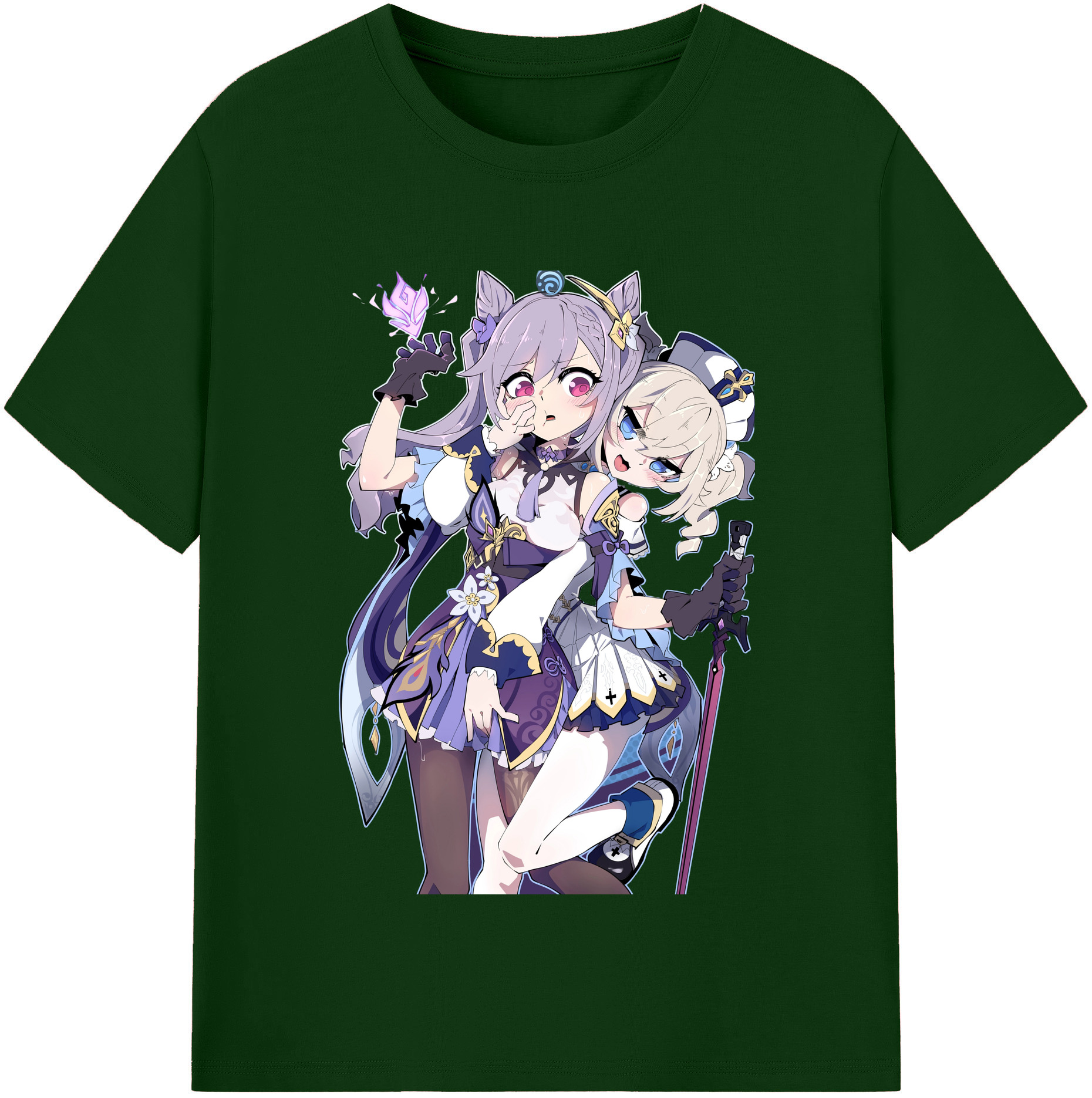 げんし神 刻晴 こくせい genshin Kokusei 綿100％半袖Tシャツ（フロントプリント）